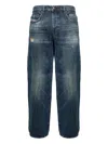 Diesel 2001 D Macro Wide Leg Jeans Trousers In Gray