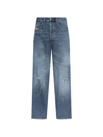 Diesel 2001 D-macro Distressed Jeans In Blue