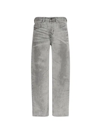 Diesel 2001 D-macro-s9 Acid-wash Jeans In Gray