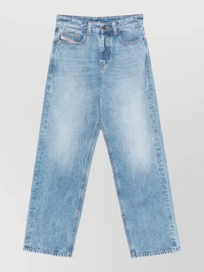 Diesel 2001 Macro Jeans Straight Leg Belt Loops In Blue