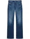 Diesel Straight Cotton Denim Trousers In Blue