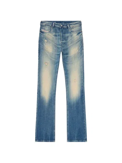Diesel 2007 Zatiny Ripped-detail Bootcut Jeans In Blue