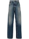 Diesel 2010 Distressed Belt Loops Five-pocket Trousers In Blue