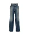 Diesel 2010 Distressed Belt Loops Five-pocket Trousers In Blue