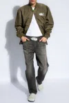 Diesel J-kepes Logo-plaque Bomber Jacket In Grey