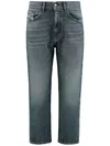 Diesel Stretch Cotton Denim Jeans In Blue