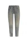 Diesel Grey Skinny Denim Jeans In Black