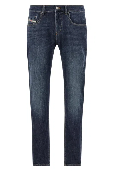 Diesel D-strukt Used-detail Jeans In Blue