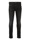 Diesel Sleenker Skinny Denims With Low Waist L.34 In Black