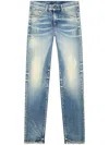 Diesel Mens 1979 Sleenker Distressed Skinny-leg Stretch-denim Jeans 01 In Blue