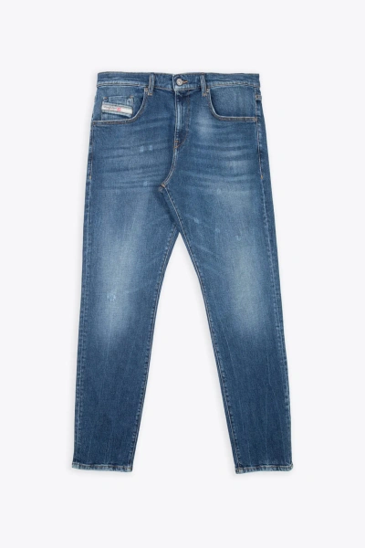 Diesel 2019 D-strukt L.30 Washed Medium Blue Slim Fit Jeans - 2019 D-strukt In Denim Blu