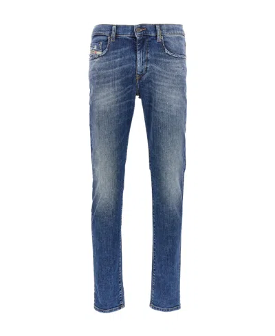 Diesel 2019 D-strukt Mid-rise Slim-fit Jeans In Blue
