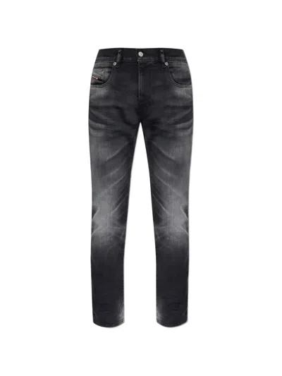Diesel 2019 D-strukt Faded-effect Jeans In Black