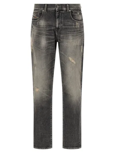 Diesel 2019 D Strukt Jeans Distressed Detailing In Black