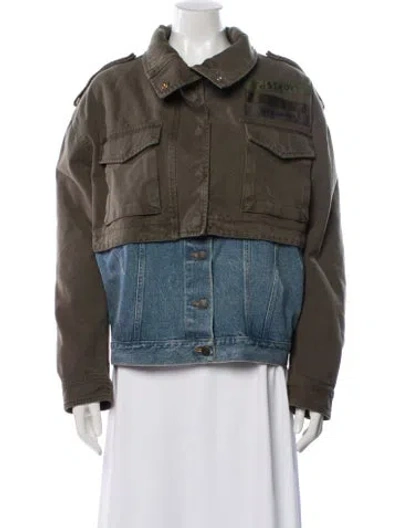 Pre-owned Diesel 2020 Christina Utility Jacket W/ Tags In Green
