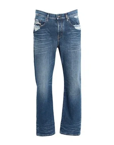 Diesel 2020 D-viker 007q2 Straight Jeans Man Jeans Blue Size 33w-32l Cotton, Hemp, Elastane