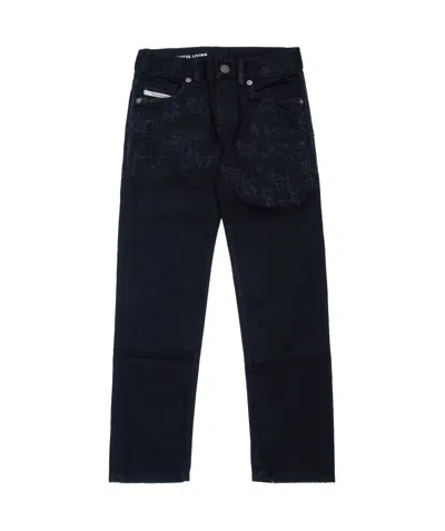 DIESEL DIESEL KIDS DISTRESSED STRAIGHT-LEG JEANS