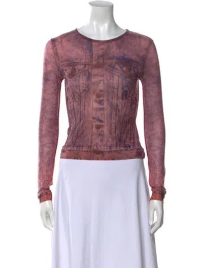 Pre-owned Diesel 2022 Trompe L'oeil Top In Pink