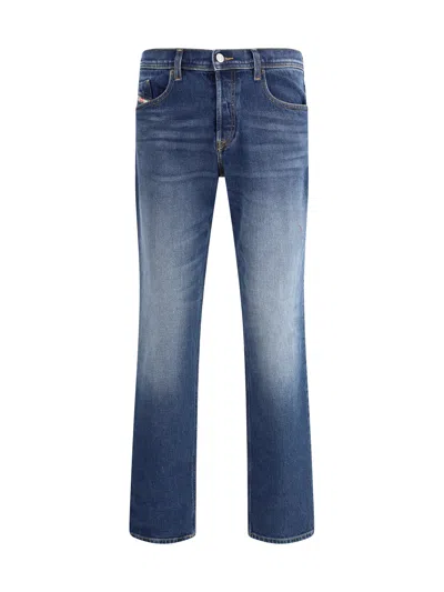 Diesel 2023 Customizable Straight Leg Denim With Distinctive Detail In Blue