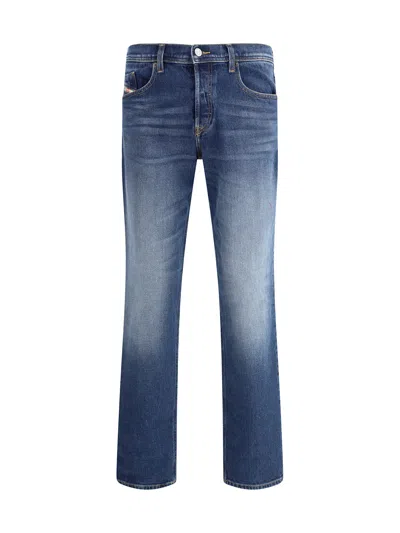 Diesel 2023 Customizable Straight Leg Denim With Distinctive Detail In Blue