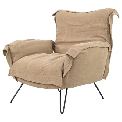 Pre-owned Diesel 2023 Moroso For  Cloudscape Lounge Arm Chair Goose Down Beige 5196 In Brown