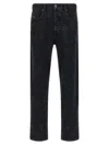 Diesel Distressed Five-pocket Jeans With Belt Loops In Black