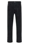 Diesel Distressed Five-pocket Jeans With Belt Loops In Black