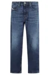 Diesel Logo-patch Cotton Straight-leg Jeans In Blue