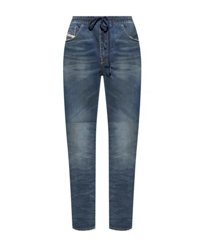 Diesel 2031 D-krailey Low-rise Tapered Jeans In Blue