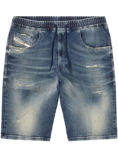 Diesel 2033 D-krooley Shorts In Blue