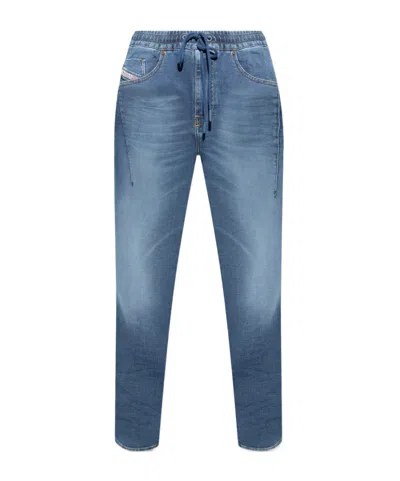 Diesel 2041 D-fayza Joggjeans 068hy Boyfriend Jeans In Blue