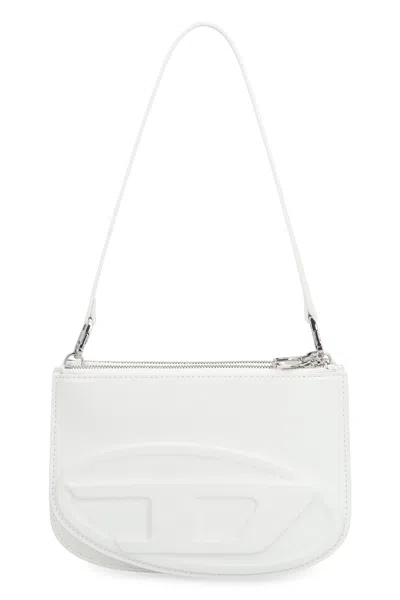 Diesel 21 Cm Mini Twin Leather Shoulder Handbag In Red