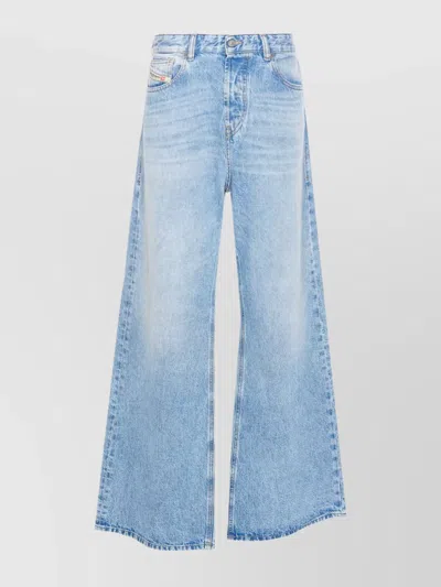 Diesel 28 Wide Leg Trousers In Blue