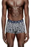 Diesel 3-pack Boxer Briefs With Bandana Print In Blue