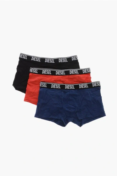 Diesel 3-pack Boxer Set Umbx-shawn With Branded Waistband In Multi