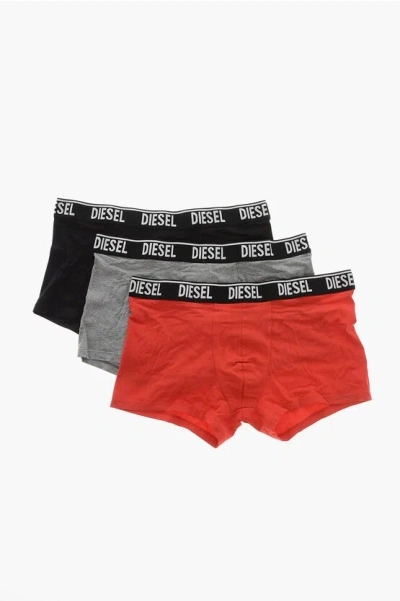 Diesel 3-pack Boxer Set Umbx-shawn With Branded Waistband In Multi
