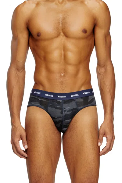 Diesel 3-pack Of Briefs Plain And Camo In Multi