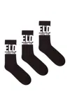 DIESEL 3-PACK OF LOGO CUFF SOCKS