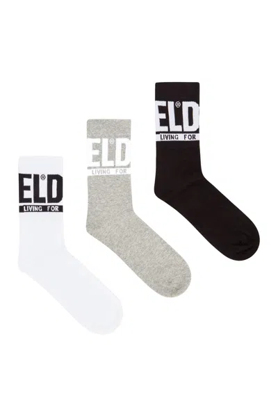 DIESEL 3-PACK OF LOGO CUFF SOCKS
