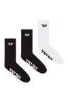 Diesel 3-pack Of Ribbed Socks With D Logo In Multicolor