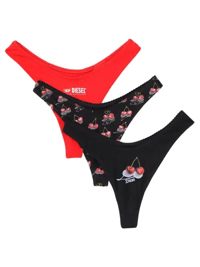 Diesel Three Pack Ufpn Punchy Briefs Cherry In Multi