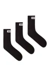 DIESEL 3-PACK RIBBED SOCKS WITH FRONT LOGO