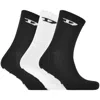 Diesel 3-pack Of Ribbed Socks With D Logo In Black