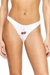 Diesel 3-pack Thongs With Heart-cherry Print In White