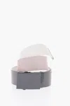 Diesel 30mm Fabric Belt With Faux Leather Detail In Grey