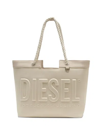 Diesel 3d Tote Bag In White