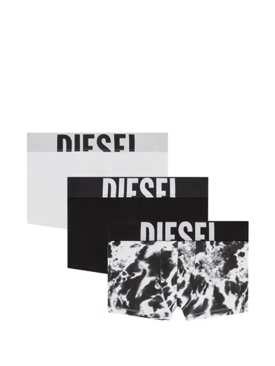 Diesel 3-pack Of Logo Briefs In Black