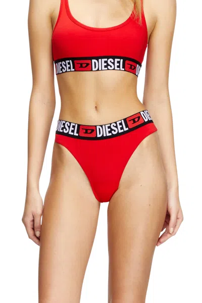 Diesel 3-pack Thongs With Logo Waist In Red