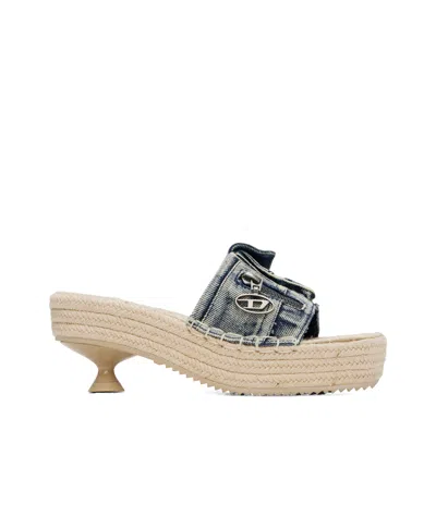 Diesel 40mm D-ibiza Mules In Blue