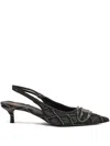 Diesel 40mm D-venus Sb Heeled Pumps In Black